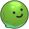 Green Slime with Happy Face